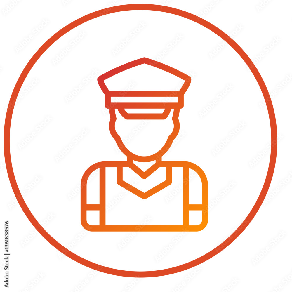 Vector Design Security Guard Icon Style Vector Design Security Guard Icon Style