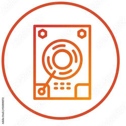 Vector Design Hard Drive Icon Style
