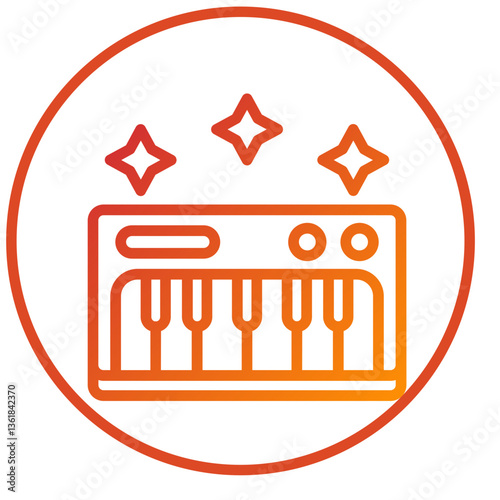 Piano keyboard Icon Style