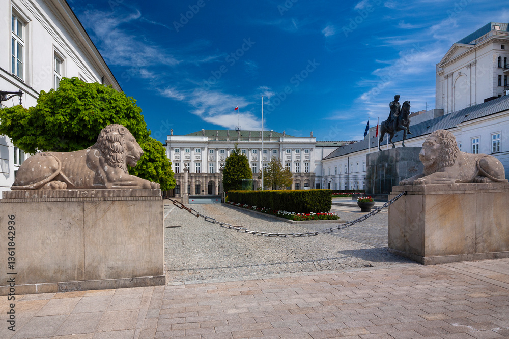 Fototapeta premium The Presidential Palace in Warsaw, Poland.