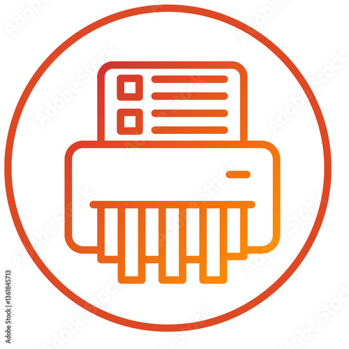 Paper Shredder Icon Style