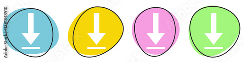 Free Download Banner mit 4 Buttons: Download - GFXLoad