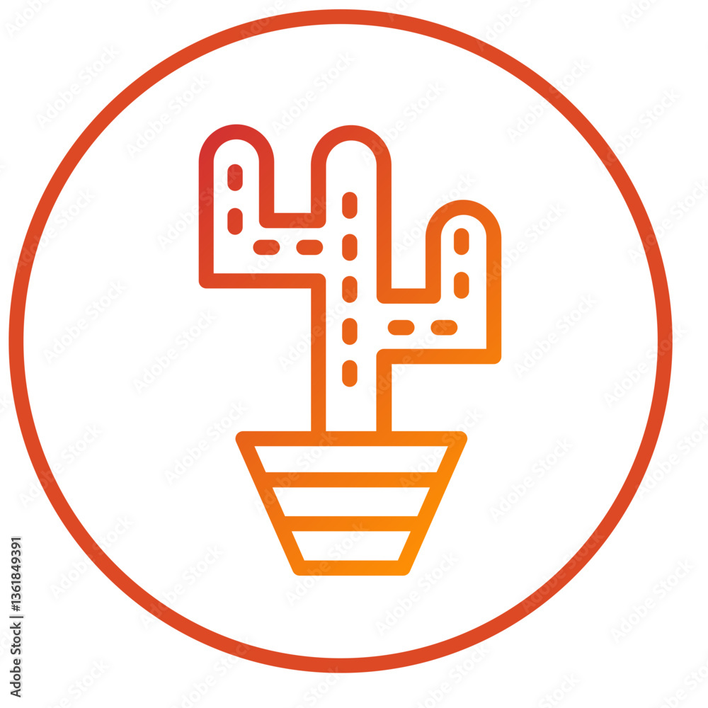 Obraz premium Cactus Icon Style