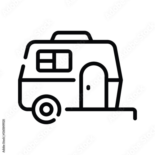 camper caravan symbolizing road trips and mobile travel adventures.