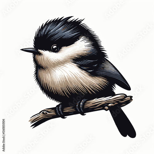 Puffback silhouette colour vector style with white background