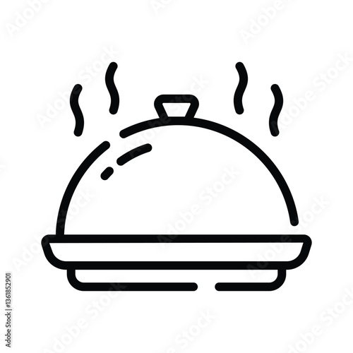 A cloche covered food dish representing dining and meal service.