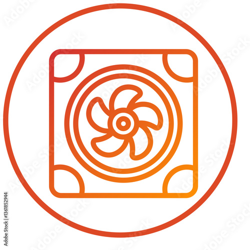 Air Cooler Icon Style