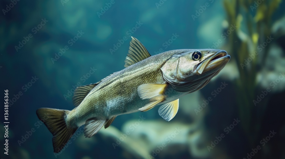 Fototapeta premium Snook Fish: A Powerful Predator of the Tropical Seas