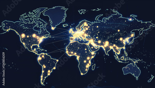 Fototapeta Naklejka Na Ścianę i Meble -  blue world map