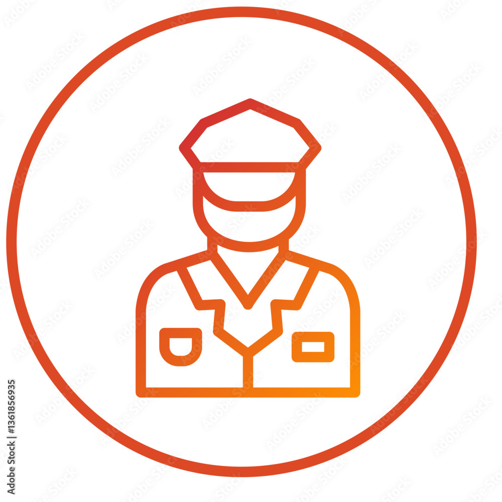 Army Captain Icon Style Army Captain Icon Style