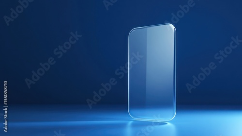 Clear phone mockup on dark background