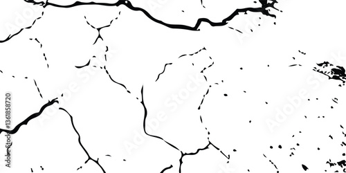 Cracked and Broken Earthquake Surface Vector Overlays with Distressed Wall, Floor, and Ground Textures in Black, White, and Grey, Representing the Aftermath of Earthquake Damage.
