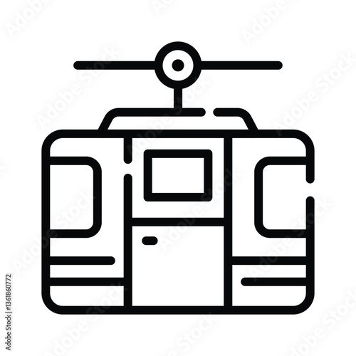 Cable car representing mountain travel, scenic rides, and adventure.