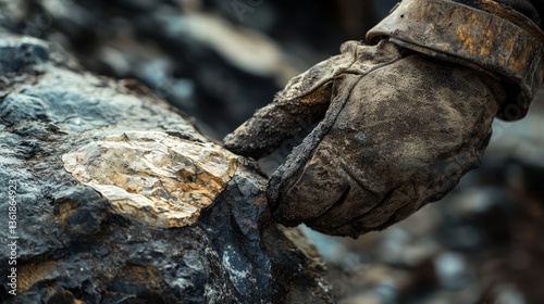 Wallpaper Mural Discovery of Gold Nugget in a Rocky Terrain Torontodigital.ca