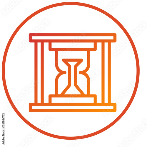 Sand Clock Icon Style