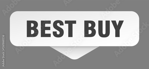 best buy sticker. best buy sign isolated on gray background