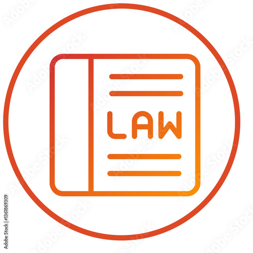Law Book Icon Style