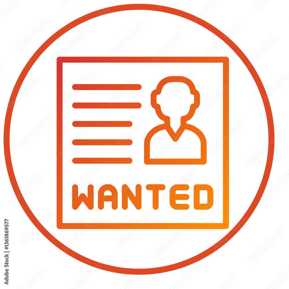 Wanted Icon Style Wanted Icon Style