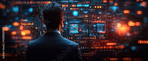 Wallpaper Mural Futuristic digital dashboard Torontodigital.ca