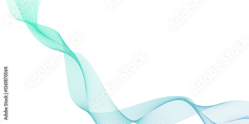 abstract blue wave line background, with symmetrical design representing sound or data transmission in digital technology, for modern design element use.