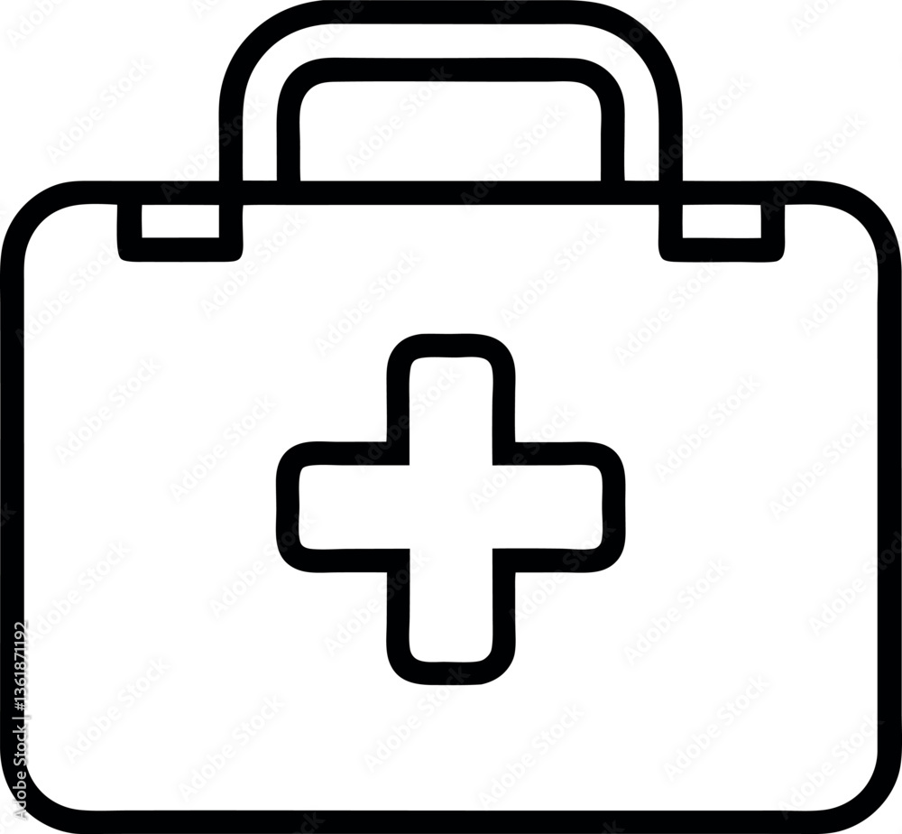 Fototapeta premium First Aid Kit Box Icon