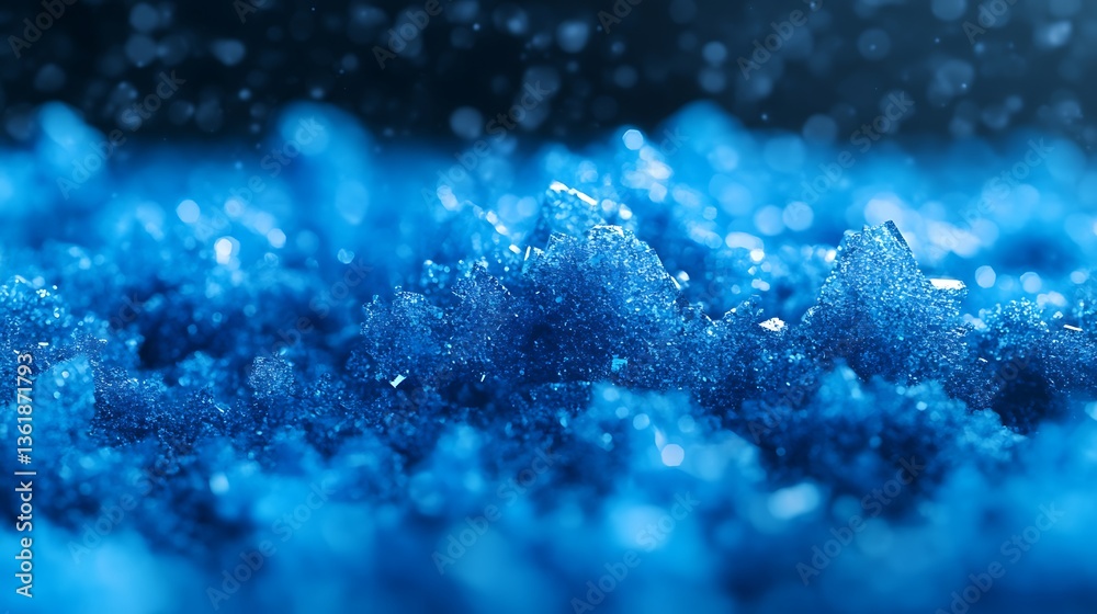 Fototapeta premium Close-up of blue crystal texture.