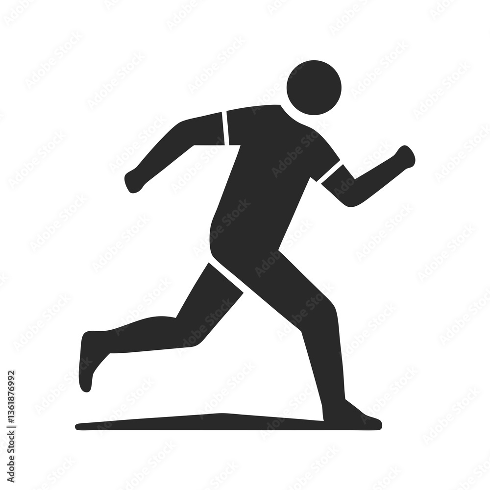 Football Player icon silhouette vector illustration Football Player icon silhouette vector illustration