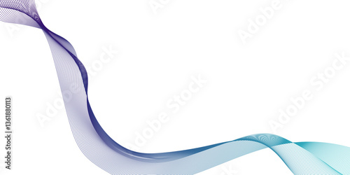 modern color gradient abstract blending or wave line with swirl geometric curved lines, dynamic sound wave line geometric patterns.
