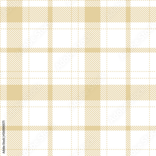 Modern Seamless Tartan in Metallic Beige tones Textile Design Variant 1563