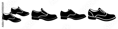 oxfords icon, oxfords silhouette vector illustration-simple silhouette illustration of oxfords, perfect for oxfords logos and icons
