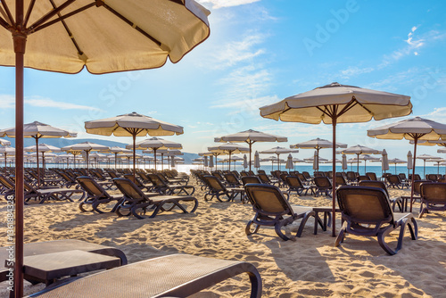 Obraz na płótnie Sunny Beach view. Bulgaria w salonie