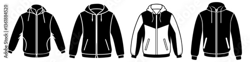 windbreaker icon, windbreaker silhouette vector illustration-simple silhouette illustration of windbreaker, perfect for windbreaker logos and icons
