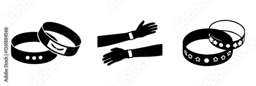 wristbands icon, wristbands silhouette vector illustration-simple silhouette illustration of wristbands, perfect for wristbands logos and icons