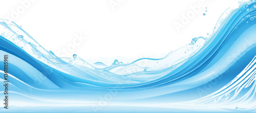 
Elegant Blue Gradient water ocean Curve Shape Background with Smooth Flowing Lines and Space for Your Text, Ideal for Business Marketing Materials
