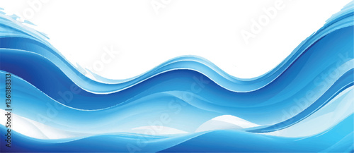 Abstract Blue and White water ocean Curve Background Template with a Modern Light Blue Gradient Design, Perfect for Posters, Brochures, Websites, and Flyers
