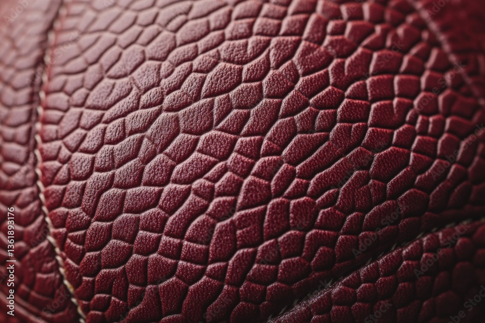 Close-up view of textured surface of a sports ball showcasing intricate details and craftsmanship Close-up view of textured surface of a sports ball showcasing intricate details and craftsmanship