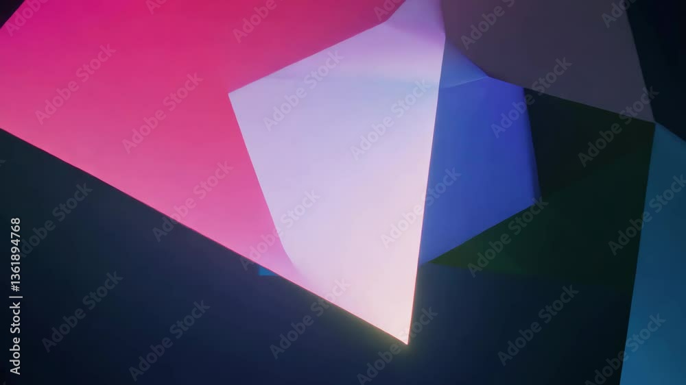 A triangle is shown in a black background. The triangle is blue and red. The triangle is in the middle of the image
