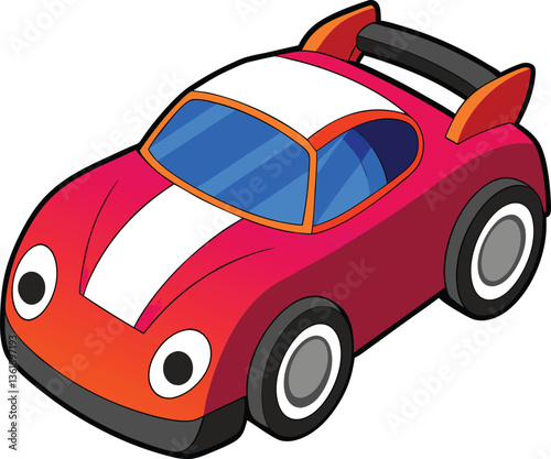 Stunning Red Sports Car on Open Road