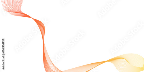 abstract modern stylish dynamic orange wave background, geometric backgrounds. design template for cover business, golden smoke curve placed on white or transparent background.