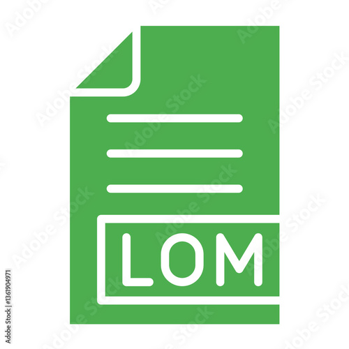LOM Vector Icon Design Illustration