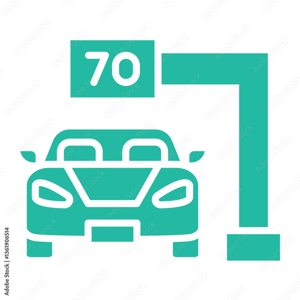 Obraz premium Speed camera Vector Icon Design Illustration