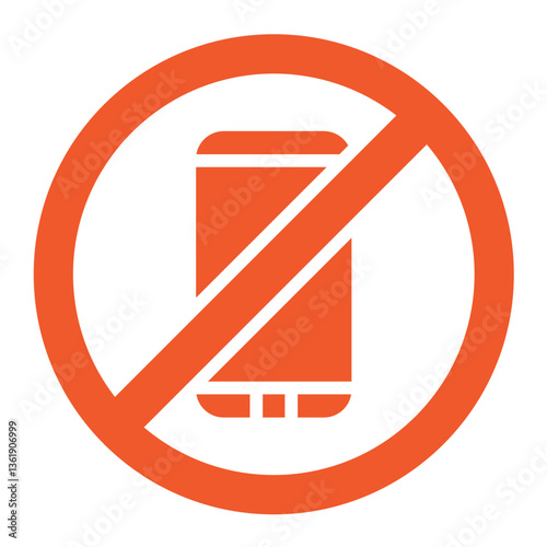 No phone Vector Icon Design Illustration