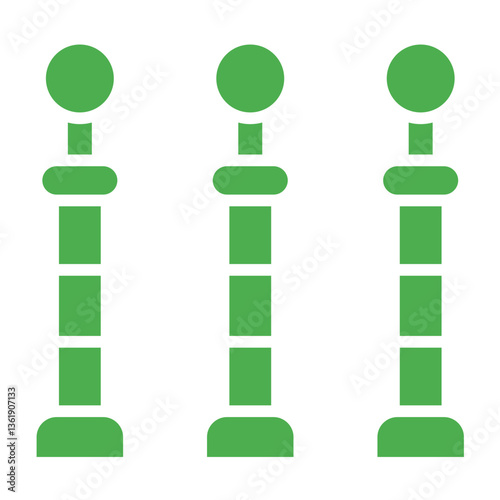 Bollards Vector Icon Design Illustration