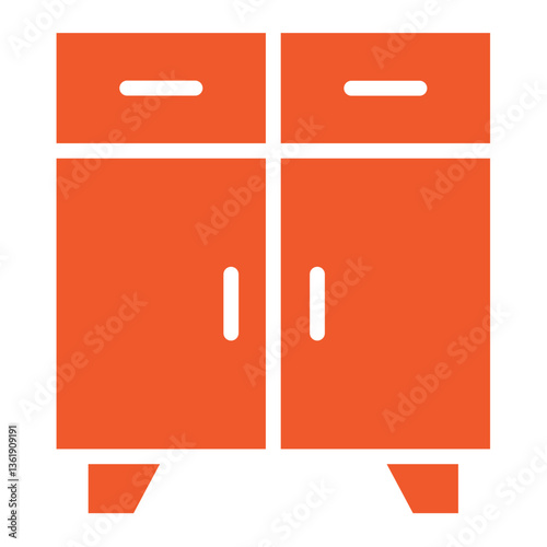 Cupboard Vector Icon Design Illustration