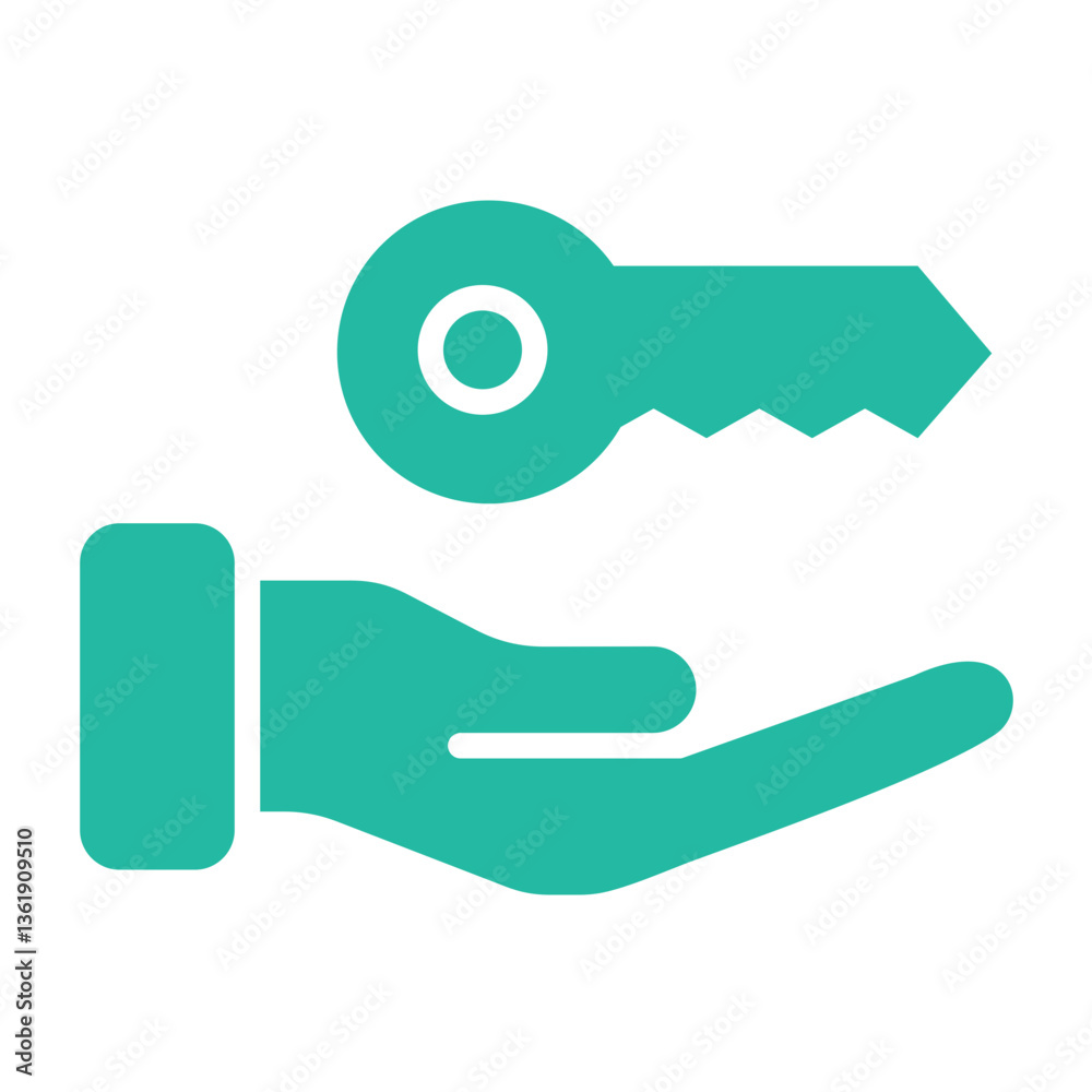 Fototapeta premium Key Vector Icon Design Illustration
