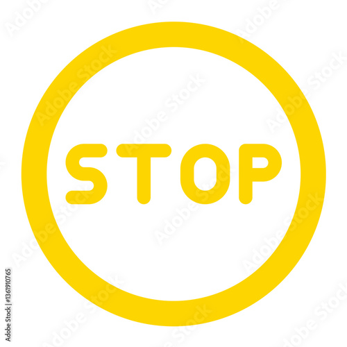 Stop Vector Icon Design Illustration