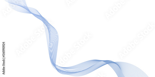 Abstract vector background with blue wavy lines, abstract wave line element for design blue and white,   creating a versatile design ideal for banners and various digital applications, 