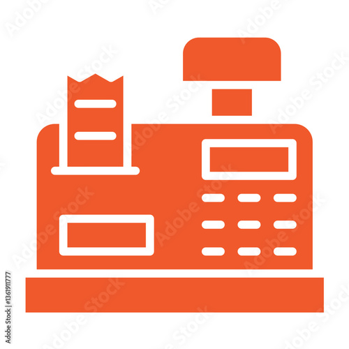 Cashier machine Vector Icon Design Illustration