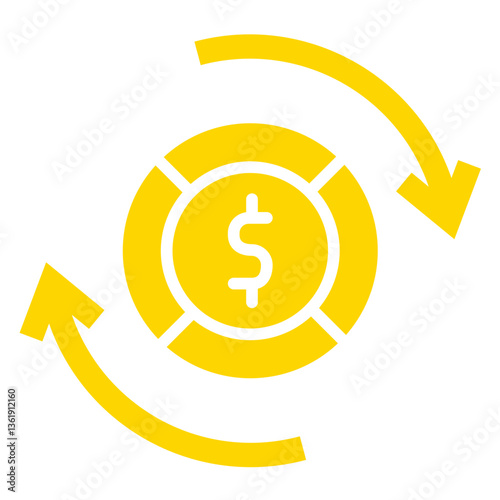 Money flow Vector Icon Design Illustration