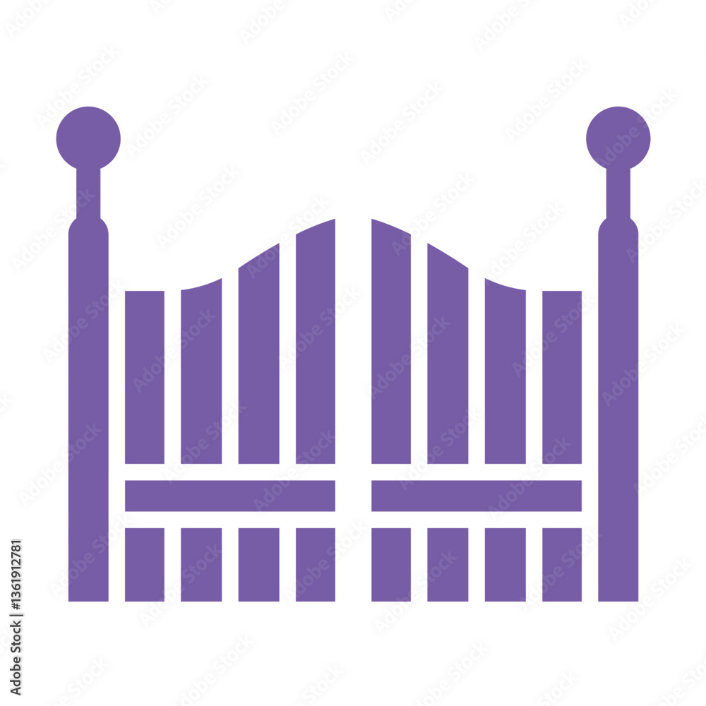 Gate Vector Icon Design Illustration Gate Vector Icon Design Illustration